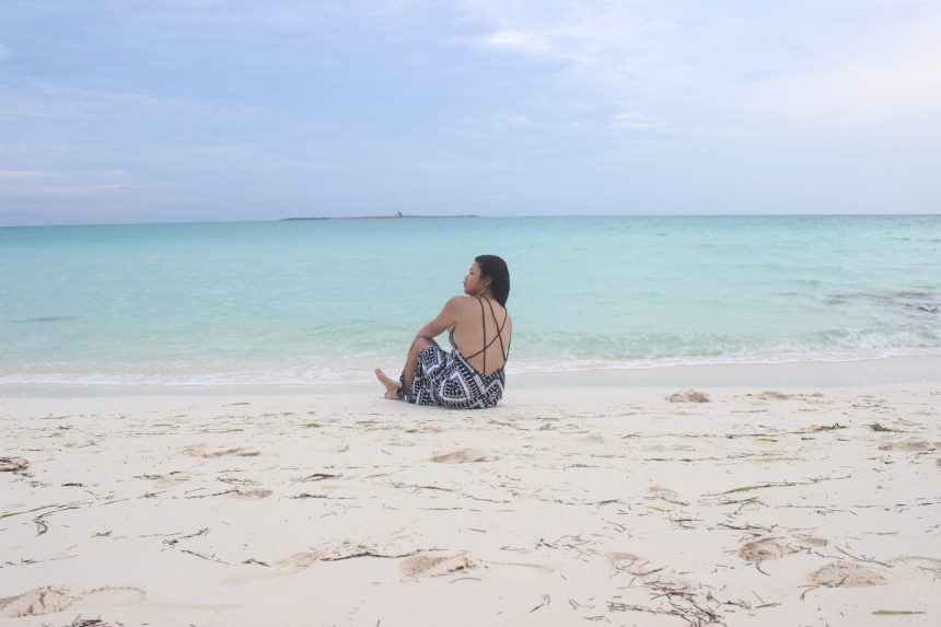 Beach Look: Patterned Black Maxi Dress Beach Look: Patterned Black Maxi Dress