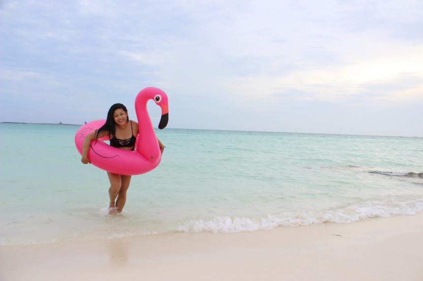 Fun in the Sun with Mr. Flamingo + Stylish One-Piece Swimsuit